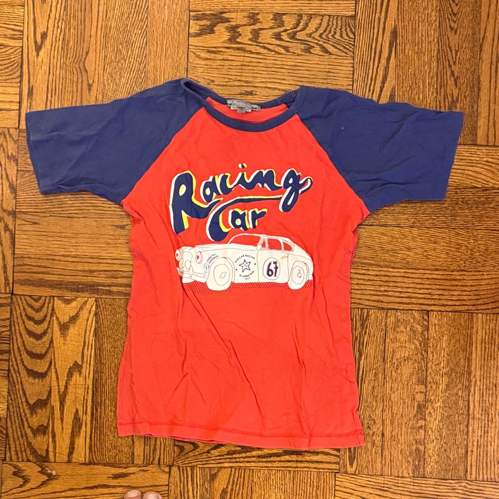 Bonpoint Red and Blue Racing Car Tee